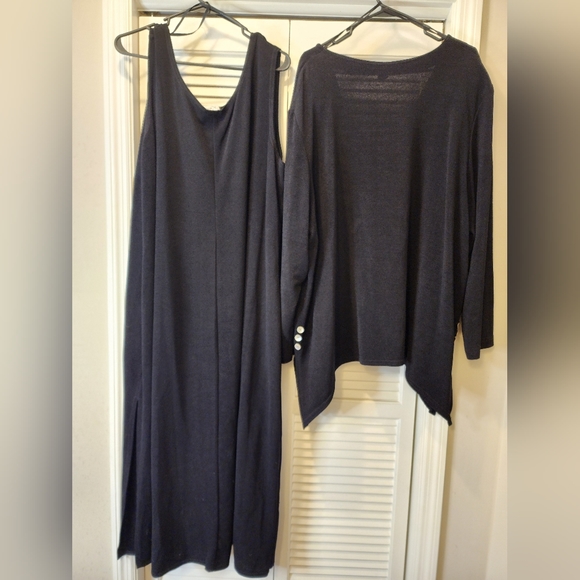 K Woman Black Sleeveless Dress with Jacket size 28W - Picture 3 of 7